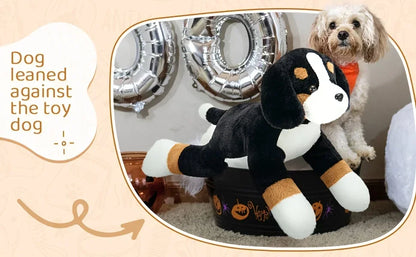 Snuggle Softie, Giant Bernese Mountain Dog Plush Toy, 25" - Soft Polyester Stuffed Animal in Deep Brown/White/Black