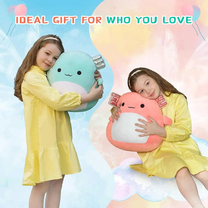 16" Large Axolotl Plush Toy Throw Pillow - Stuffed Animals Toy Giant Soft Hug Squishy and Cuddly Salamander Plushie