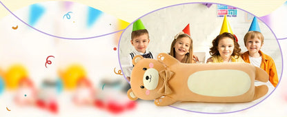 Brown 36.2in Long Polyester Throw Pillow, Body Pillow For Kids And Adults, Teddy Bear Plush Gift For Girls Boys