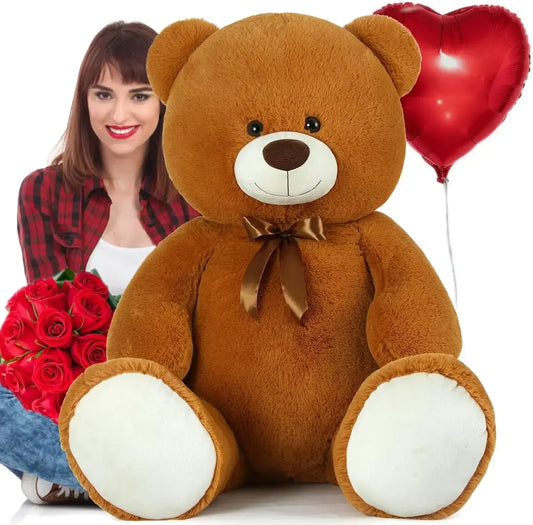 4ft Giant Teddy Bear Big Bear Stuffed Animals Large Teddy Bear Cute Bear Plush for Kids,Lovers