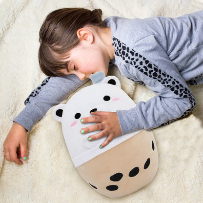 11.8" Boba Bear Plush Pillow Stuffed Animals - Soft Hug Hugging Pillow Gifts for Kids