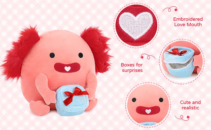 Original 14-Inch Cynthia The Pink Axolotl - Soft & Squishy Axolotl Stuffed Animal Toy - Gift for Girls,Boys