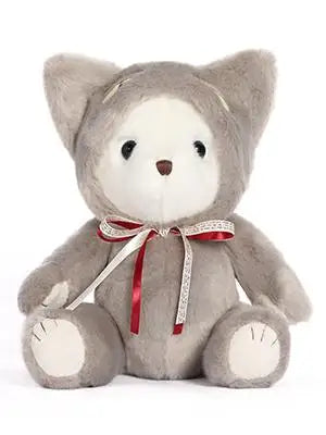 Stuffed Cat Plush Toys Cute Kitten Stuffed Animal Toys, Soft Plushies for Girls Plush Doll Gifts for Kids(9.8Inch，Grey)