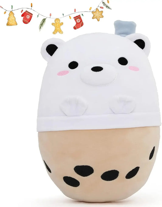 11.8" Boba Bear Plush Pillow Stuffed Animals - Soft Hug Hugging Pillow Gifts for Kids