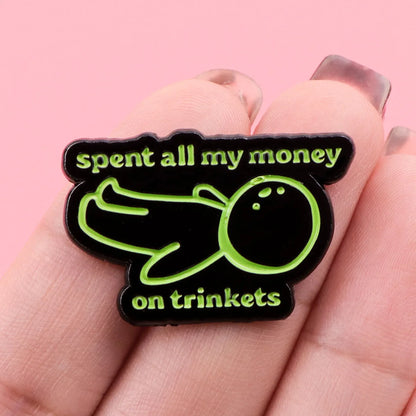 Funny Green Enamel Pin