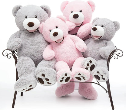 Giant Teddy Bear with Big Footprints Big Teddy Bear Plush Stuffed Animals (Gray, 39 inches)
