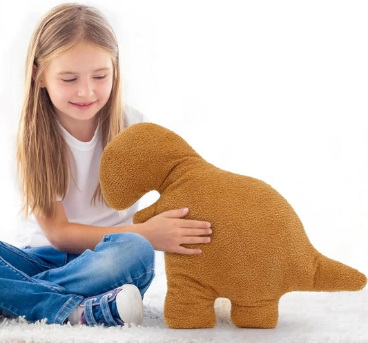 24" Large Dino Chicken Nugget Plush Pillow, Soft Dinosaur Chicken Nugget Pillow for Birthday Christmas for (Tyran Rex)