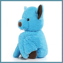 Blue Stuffed Bat Plush Toy - 14 Inches Goth Halloween Stuffed Animals - Soft Furry Gifts for Kids