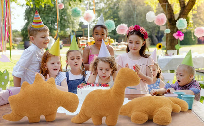 22.8" Large Dino Chicken Nugget Plush Pillow, Soft Dinosaur Chicken Nugget Pillow for Birthday Christmas (Stegosaurus)