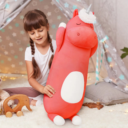 36.2" Unicorn Body Pillow Large Hugging Pillow Unicorn Stuffed Animal, Soft Plush Toy