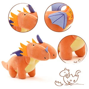 Plush Dinosaur Stuffed Animal Set of 3 Soft Dinosaur Toys for Boys and Girls,Triceratops, Tyrannosaurus Rex and Charizard.