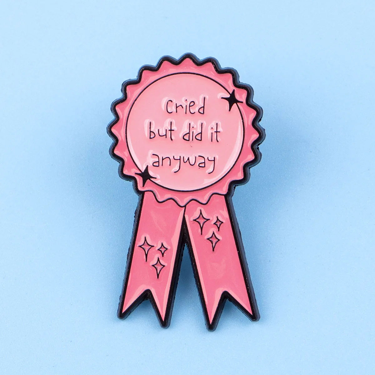 Funny "Cried" Enamel Pin