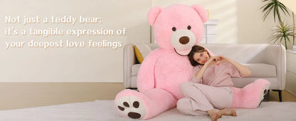 Giant Pink Teddy Bear 6ft Stuffed Animal ，Large Teddy Bear Plush -for Valentines Day,Anniversary,Birthday
