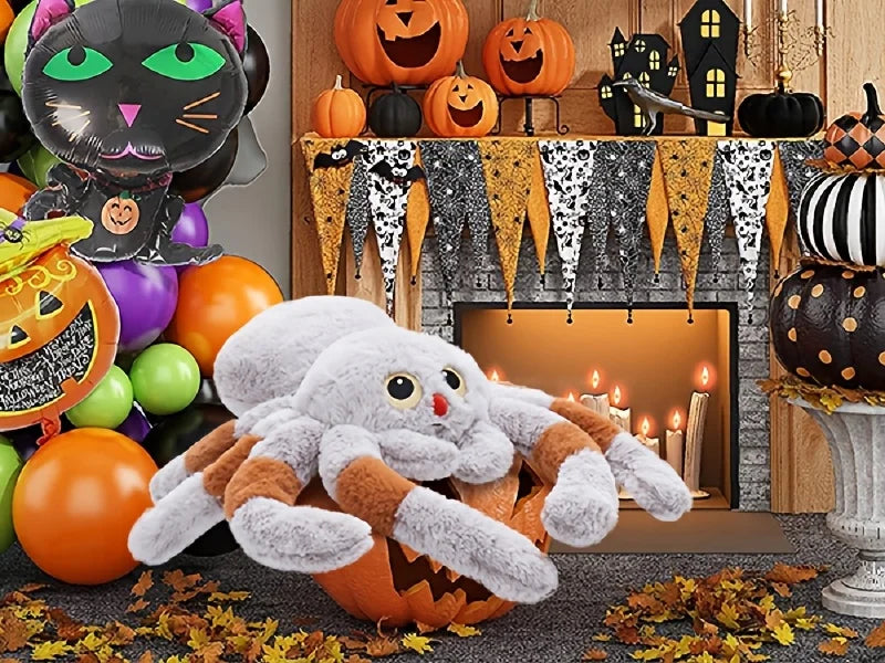 Spooktacular Giant Spider Plush - 20'' Soft and Cuddly Halloween Decor 🕷️