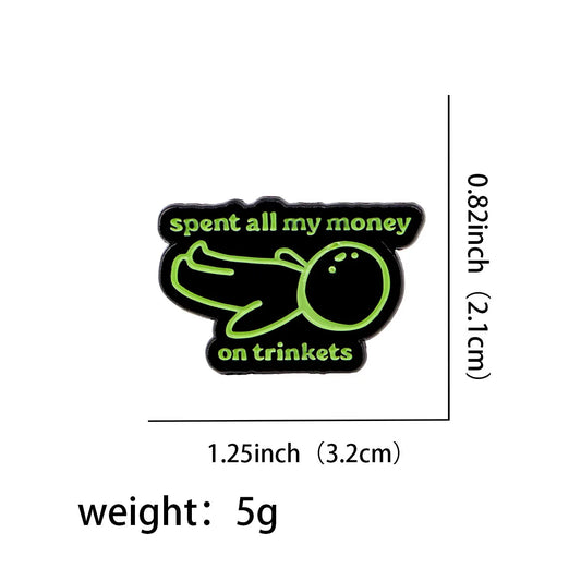 Funny Green Enamel Pin