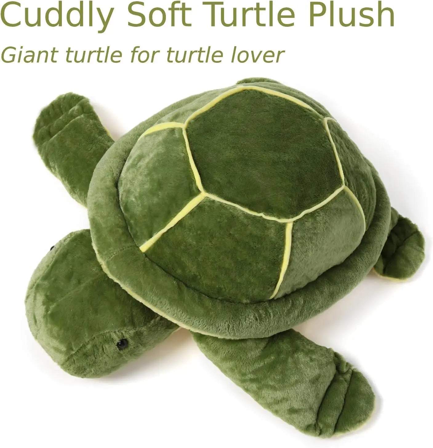 Giant Turtle Stuffed Animal 25 inch, Large Stuffed Sea Turtle Plush Toy, Big Stuffed Turtle Pillow for Kids,  Green