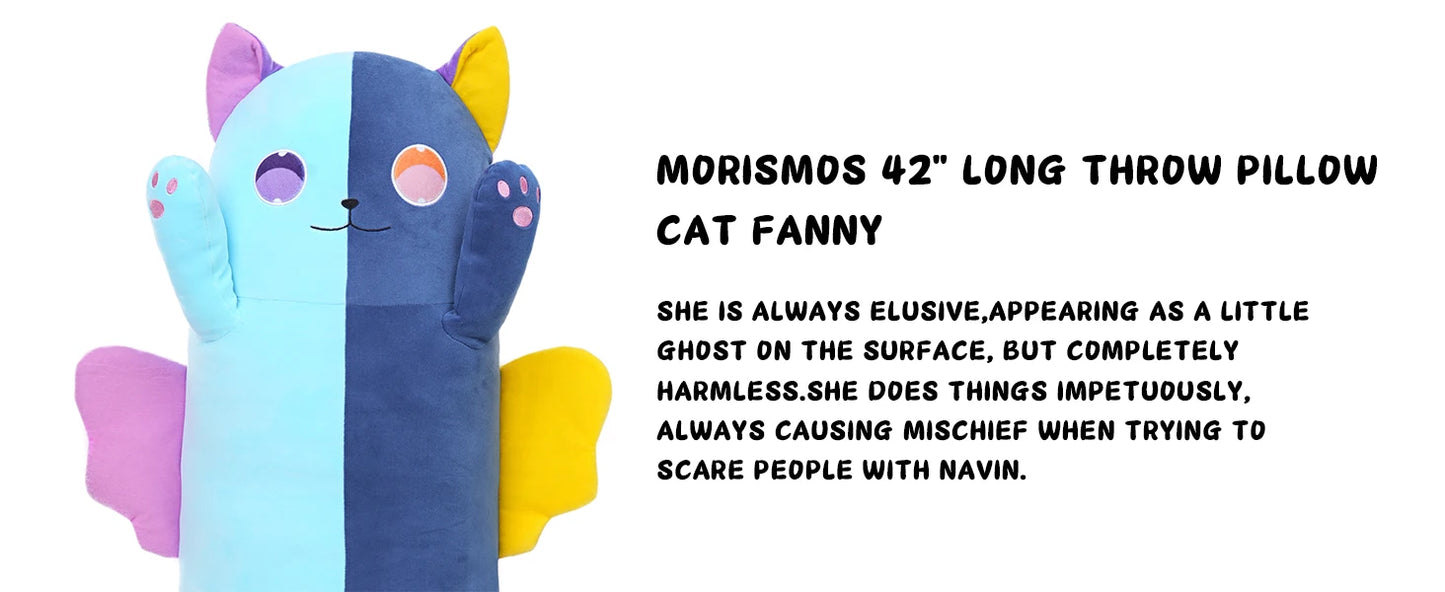 Large Stuffed Cat Plush Body Pillow for Kids,42in Long Cat Plush Pillow for Adults, Cat Stuffed Animal for Kids Girls