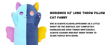 Large Stuffed Cat Plush Body Pillow for Kids,42in Long Cat Plush Pillow for Adults, Cat Stuffed Animal for Kids Girls