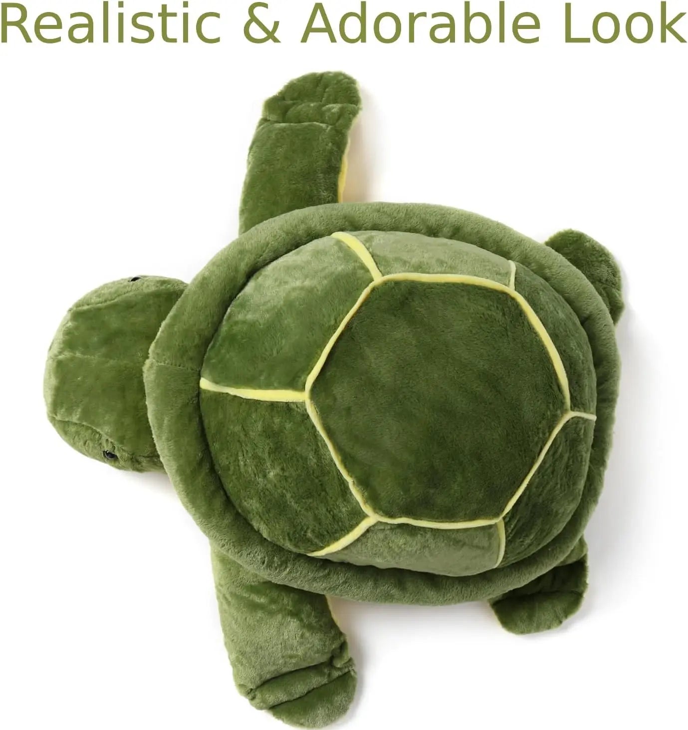 Giant Turtle Stuffed Animal 25 inch, Large Stuffed Sea Turtle Plush Toy, Big Stuffed Turtle Pillow for Kids,  Green