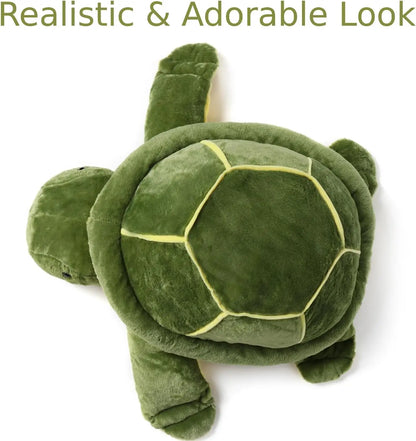 Giant Turtle Stuffed Animal 25 inch, Large Stuffed Sea Turtle Plush Toy, Big Stuffed Turtle Pillow for Kids,  Green