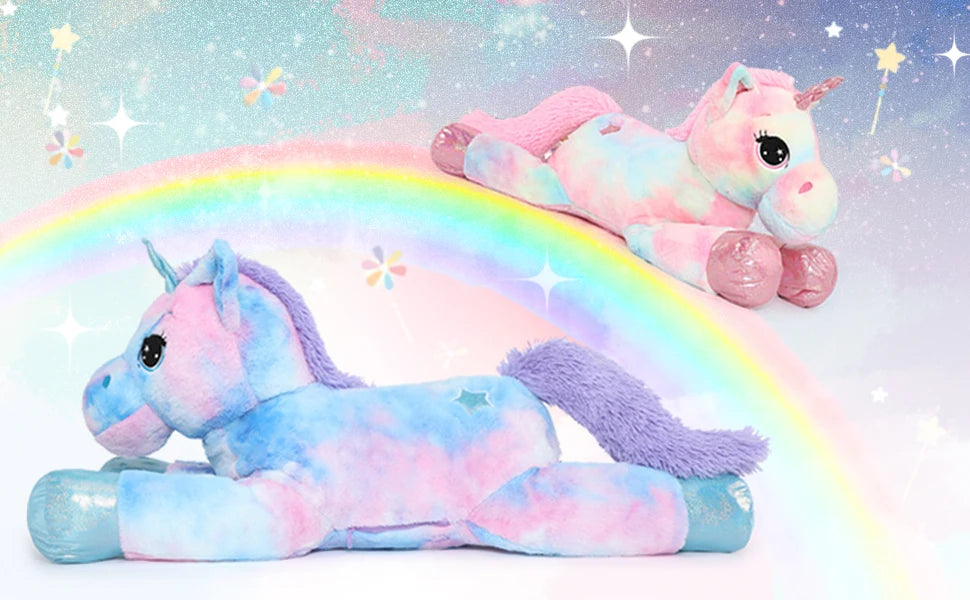 43in Giant Unicorn Plush Toys,Big Rainbow Pink Unicorn Stuffed Animals for Children,Great Unicorns Gifts for Girls