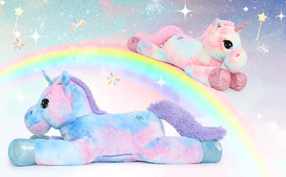 43in Giant Unicorn Plush Toys,Big Rainbow Pink Unicorn Stuffed Animals for Children,Great Unicorns Gifts for Girls