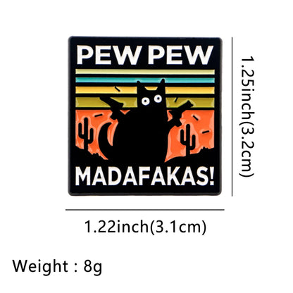 Funny Cat Enamel Pins