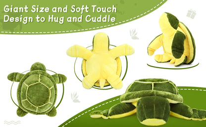33" Soft Big Sea Turtle Stuffed Animal, Turtle Plush Pillow for Birthday, Valentine, Christmas, Sea Turtle Toys