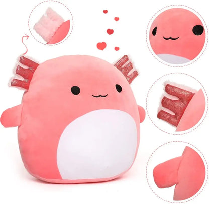 16" Large Axolotl Stuffed Animals Plush Toy Throw Pillow - Big Ultrasoft Hug Squishy and Cuddly Axolotl Pillow for Kids