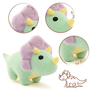 Plush Dinosaur Stuffed Animal Set of 3 Soft Dinosaur Toys for Boys and Girls,Triceratops, Tyrannosaurus Rex and Charizard.