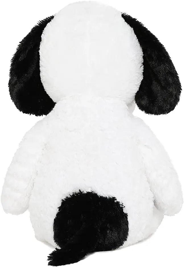 Soft Dog Stuffed Animal Large, Cute Stuffed Dog Plush Toy, Cuddle Dog Hugging Pillow for Kids, 20in, White, Black