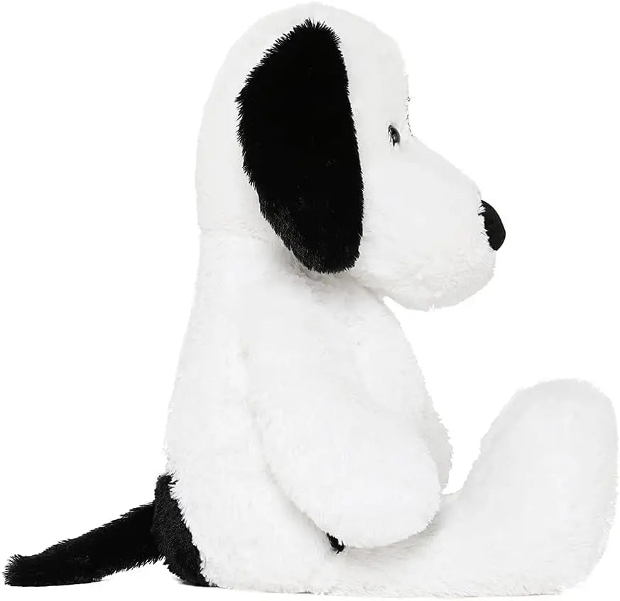 Soft Dog Stuffed Animal Large, Cute Stuffed Dog Plush Toy, Cuddle Dog Hugging Pillow for Kids, 20in, White, Black