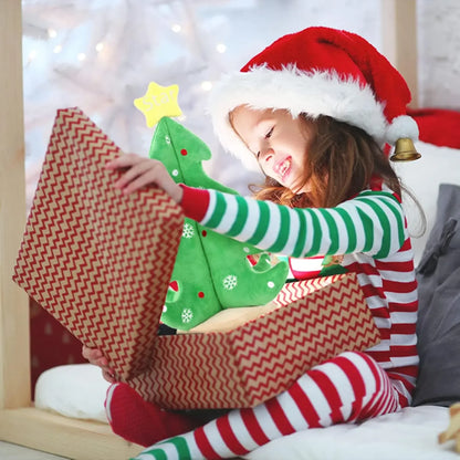 Christmas Stuffed Animal Soft Christmas Tree Plush Toy Holiday Plush Cuddle Pillow for Kids Christmas Party Home Decoration