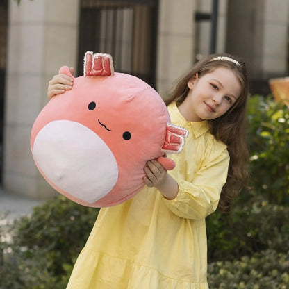 16" Large Axolotl Stuffed Animals Plush Toy Throw Pillow - Big Ultrasoft Hug Squishy and Cuddly Axolotl Pillow for Kids