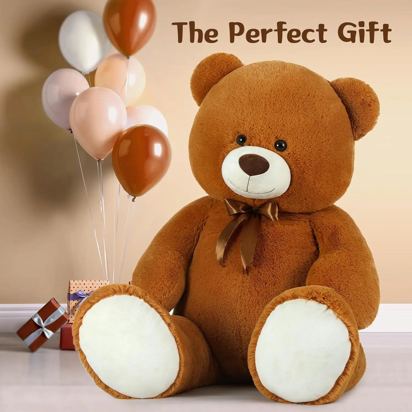 4ft Giant Teddy Bear Big Bear Stuffed Animals Large Teddy Bear Cute Bear Plush for Kids,Lovers