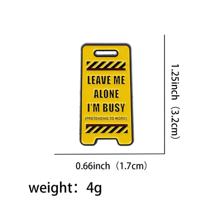 Humorous Office Quotes Enamel Pins
