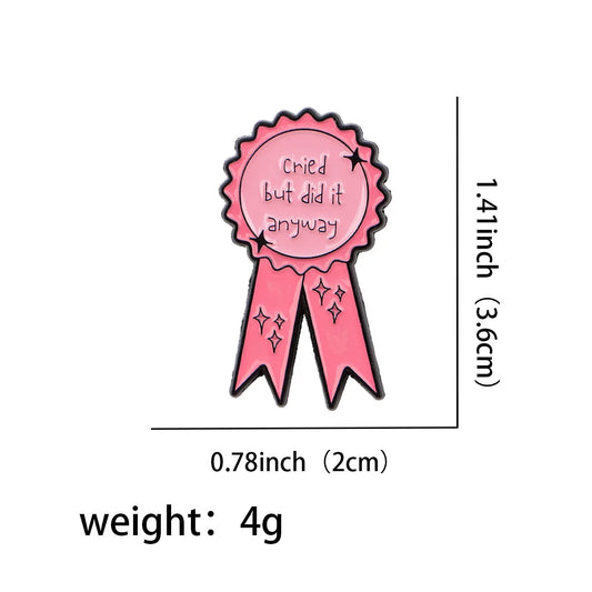 Funny "Cried" Enamel Pin