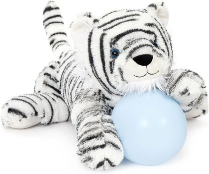Stuffed Tiger White Plush Tiger Toy for Girls, 22inch (Not Including Tail) Giant Stuffed Animals for Kids
