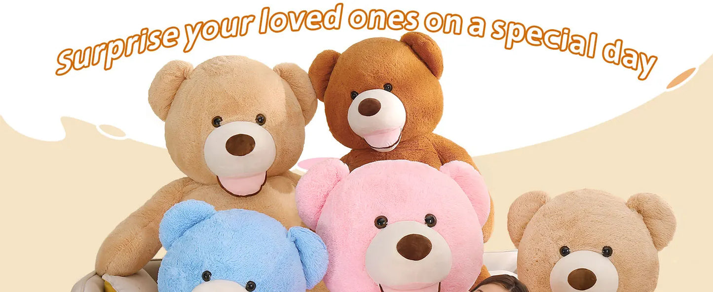 Giant Pink Teddy Bear 6ft Stuffed Animal ，Large Teddy Bear Plush -for Valentines Day,Anniversary,Birthday