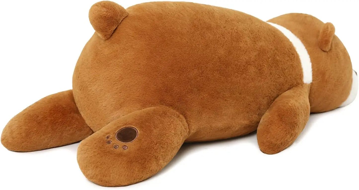 Brown Bear Stuffed Animals Body Pillows, Soft Bear Hugging Pillow Bear Plush, Cute Bear Sleeping Pillows for Kids, 28''