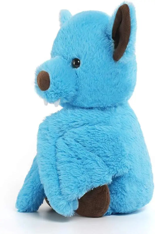 Blue Stuffed Bat Plush Toy - 14 Inches Goth Halloween Stuffed Animals - Soft Furry Gifts for Kids