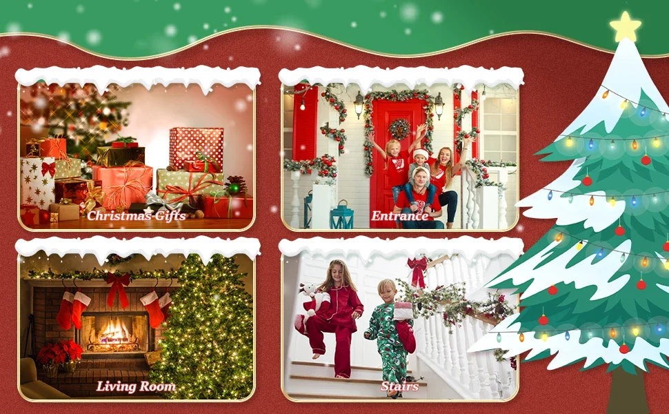 8 Pieces Christmas Ornaments Set Christmas Tree Decorations Gifts, Christmas Hanging Decor