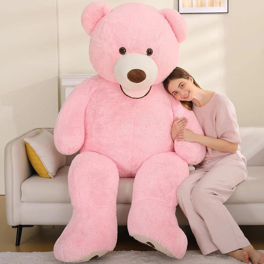 Giant Pink Teddy Bear 6ft Stuffed Animal ，Large Teddy Bear Plush -for Valentines Day,Anniversary,Birthday
