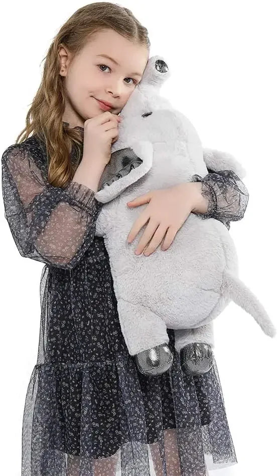 Elephant Plush Soft Hug Stuffed Animals Pillow for Boy Girl Kids ( Grey, 24 Inches)