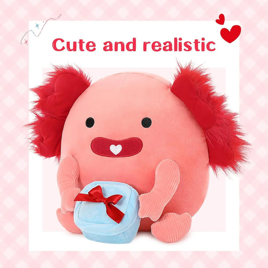 Original 14-Inch Cynthia The Pink Axolotl - Soft & Squishy Axolotl Stuffed Animal Toy - Gift for Girls,Boys