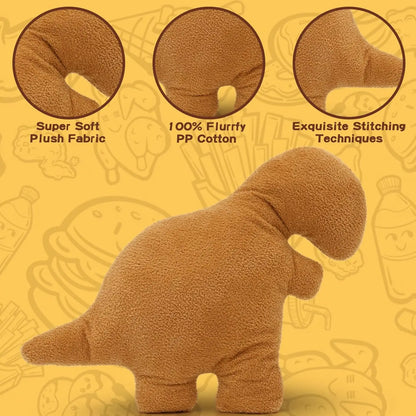 24" Large Dino Chicken Nugget Plush Pillow, Soft Dinosaur Chicken Nugget Pillow for Birthday Christmas for (Tyran Rex)