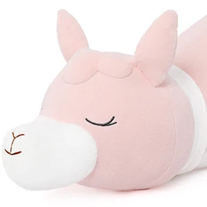 Llama Alpaca Stuffed Animal Squishies, Llama Alpaca Plush Long Sheep Plush Body Pillow  for Girlfriend Kids (Pink)