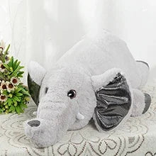Elephant Plush Soft Hug Stuffed Animals Pillow for Boy Girl Kids ( Grey, 24 Inches)