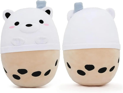 11.8" Boba Bear Plush Pillow Stuffed Animals - Soft Hug Hugging Pillow Gifts for Kids