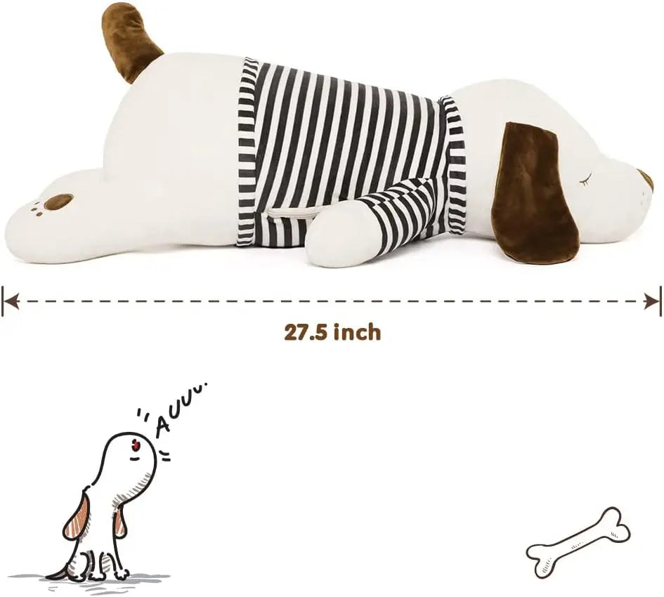 27.5” Large Stuffed Dog Plush Soft Hugging Pillow Cute Animal Body Pillow for Adults Kids Boys Girls